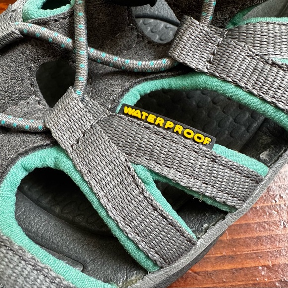 Keen‎ Whisper Sandals Women's 7.5 Gray Teal Waterproof Hiking Outdoor Shoes - Picture 3 of 7